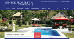 Desktop Screenshot of lombokpropertyandvillas.com